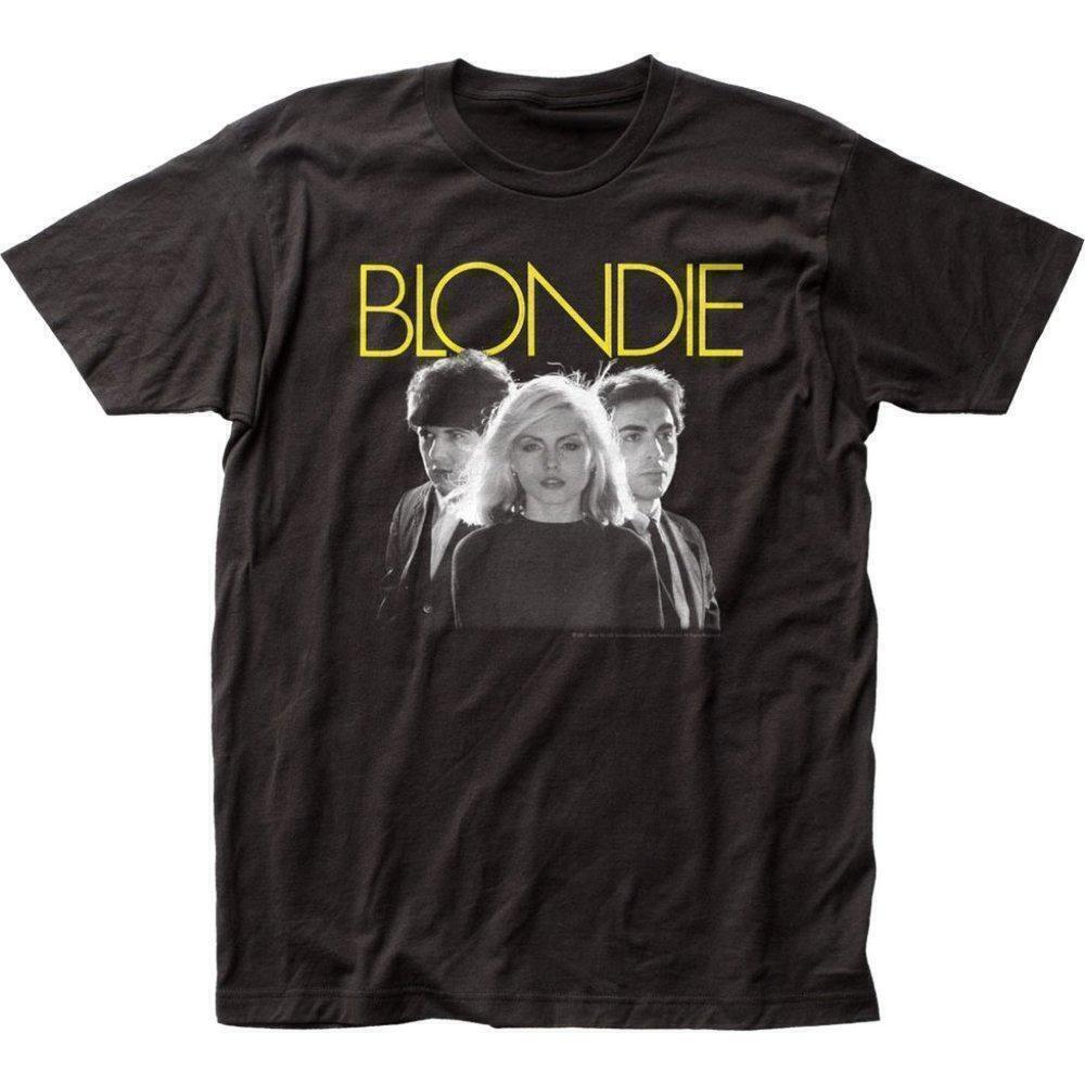 Blondie Early Photo Mens Black Retro Music Fan T-Shirt